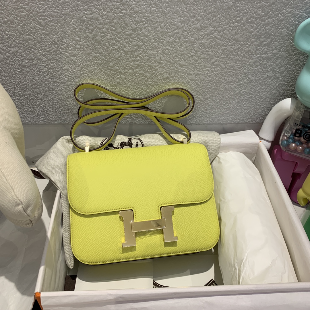 에르메스 콘스탄스18 레몬 옐로우 금장 앱송